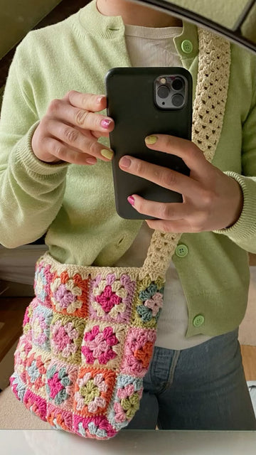 Crochet Cross Body skin bag