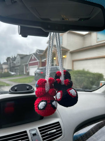 2 spider car/Bag Charms