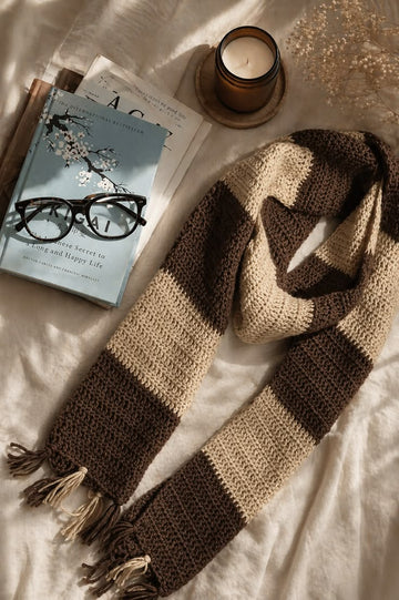 Handcrafted Crochet Floral Maflor Scarf (Muffler) for Traditional Elegance - Crochet Maflor Kalia